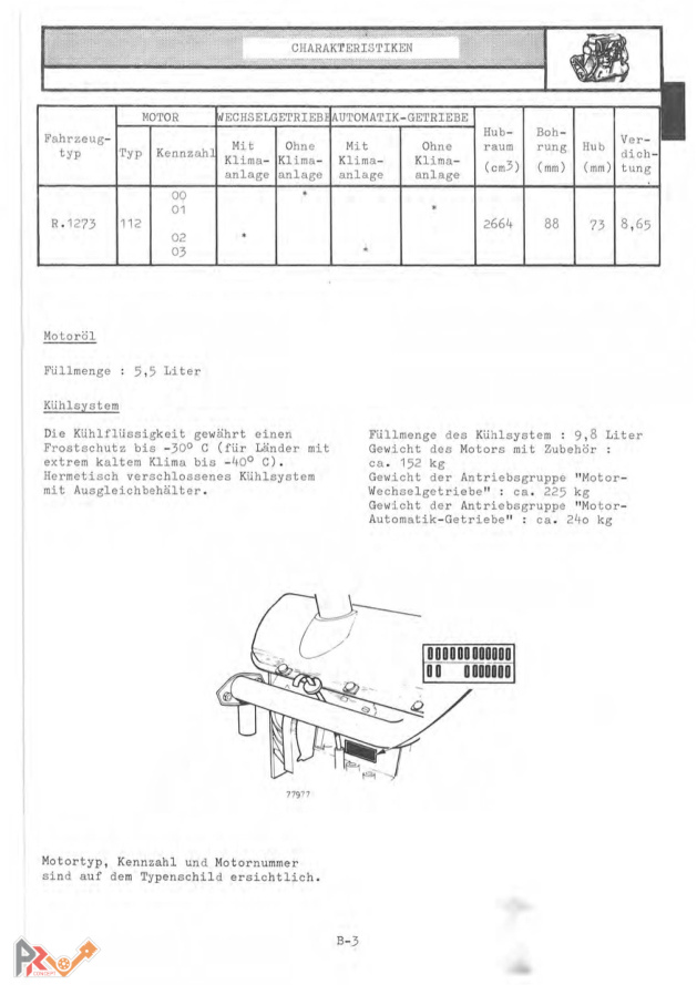 Page de montage de la chaîne de distribution gauche du manuel Renault 30 M.R.167